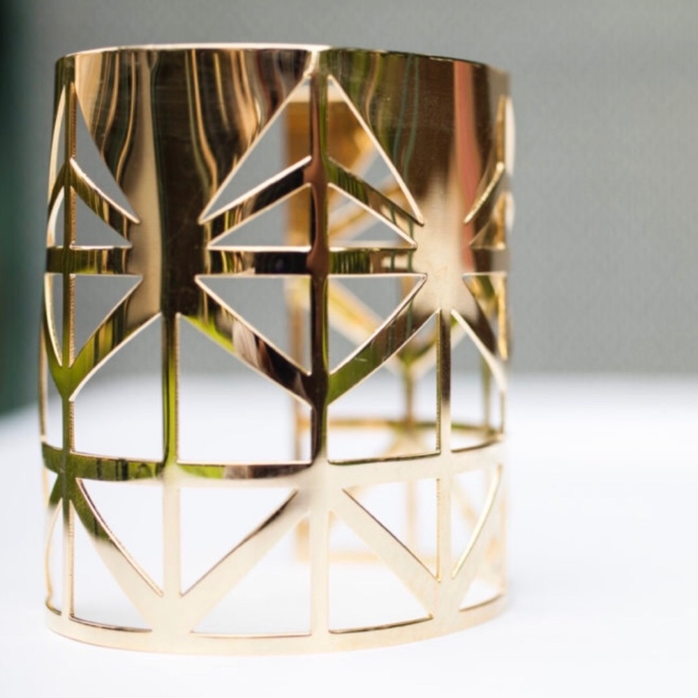 Gold Geometric Cuff Bracelet